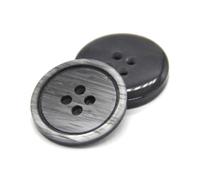 Boutons de résine pour coudre des boutons décoratifs, Gris foncé, 20mm 30pcs