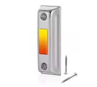 Boutons de sonnette de porte avec lumière LED, bouton de sonnette filaire, interrupteur de porte, accessoires muraux européens (argent)