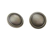 Boutons de style chinois, Lot de 10 boutons ronds en bronze et cuivre, style rétro, for manteaux, costumes, jeans, argent, accessoires de couture(18mm)
