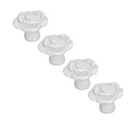 Boutons de Tiroir en Céramique, Boutons de Fleurs, Poignées et Boutons de Tiroir, Ensemble de 4 Boutons de Tiroir Vintage en Forme de Rose pour la Maison, le Salon, la Chambre à