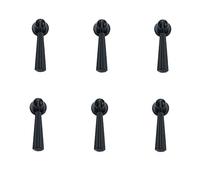 Boutons De Tiroir Poignée De Garde-Robe En Alliage De Zinc 6 Pièces Poignée De Suspension À Un Trou Poignée De Porte D'Armoire Bouton De Tiroir De Garde-Robe Noir 62 * 18mm