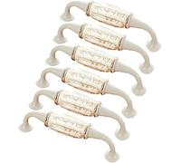 Boutons de tiroir, poignées de placard vintage, 6 pièces bouton de tiroir moderne poignée en céramique poignée de porte de coffre de garde-robe poignées de porte d'armoire poignées d'arc matériel de p