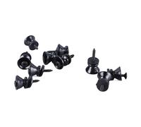 Boutons de verrouillage de sangle de guitare 10PCS |Goupilles d'extrémité en métal de style champignon avec vis |Verrous de sangle sécurisés pour guitare électrique/basse/ukulélé (Noire)
