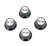 Boutons de volume de guitare pour Gibson Les Paul SG, argenté, style cloche, 2 tons, 2 volumes, pots de 6 mm
