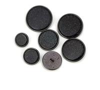 Boutons décoratifs pour vêtements, 10 pièces, accessoires de couture, boutons noirs pour vêtements, manteau, gros boutons, Noir, 30mm-10pcs