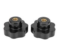Boutons d'étoiles, Bouton à Vis de Serrage Fileté 7 étoiles écrous 2pcs Femelle Filet Accessoires Industriels M12 X 65