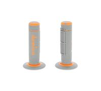 boutons Domino motocross enduro universels tout-terrain orange/gris
