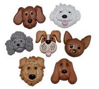 Boutons Dress It Up : Fuzzy Faces - Tête de Chien