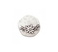 Boutons Edelweiss à queue 23mm X2 -(...) - Argent Vieilli gris