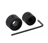 Boutons Électrique Métallique, Noir | Moleté, Bouton Volume et Tonalité, Facile à Installer, Bouton Basse avec Clé Hexagonale, Bassistes, Luthiers