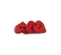 Boutons en bois d'amour rouge for vêtements, accessoires de couture DIY, décoration, mélangés avec des boutons de couleur rétro, artisanat, décoration cadeau, DIY rouge.