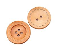 Boutons en bois naturel à 4 trous, 6 pièces, 10-25MM, for bricolage de vêtements faits la main, accessoires couture et artisanat décoratif Pour La Couture(Color2,10MM)