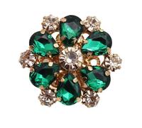 Boutons en cristal métal de 25 mm for veste cardigan cousue à la main avec bouton strass et poignée pour chemise, adaptées à la couture(Black)