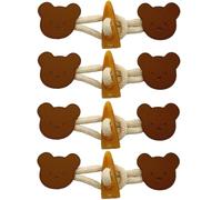 Boutons en cuir résine Fermetures À Bascule En Cuir 4 paires de petits manteaux boutonnés en similicuir, vestes, tricots, coupe-vent, boutons en résine, boutons de vêtements enfants (Ours marron)