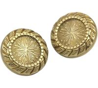 Boutons en Métal Doré Rond Rétro pour Vêtements Femmes Antiques Manteau Costume Blazer Boutons en Bronze Blanc, Gold, 15mm 6pcs