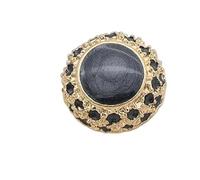 Boutons en métal doré vintage 18/20/25 mm for femme, costume, manteau, couture, pull, robe, style palais, vêtements, décoration de couture Accessoires De Couture(Black,32L 20.0 MM 2pcs)