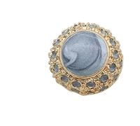 Boutons en métal doré vintage 18/20/25 mm for femme, costume, manteau, couture, pull, robe, style palais, vêtements, décoration de couture Accessoires De Couture(Blue,32L 20.0 MM 2pcs)