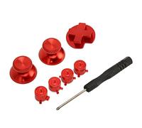 Boutons en métal pour manette de jeu, rouge ABXY D, bouton de réparation de manette de jeu, alliage d'aluminium de rechange pour manette de jeu