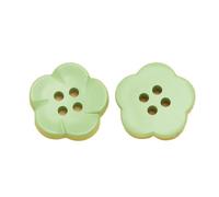 Boutons En Résine 10/20/50pcs boutons de fleurs en résine 18mm couleur vêtements bricolage bouton décoratif pull quatre yeux cousus à la main(Green,10pcs)