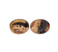 Boutons en résine à 4 trous motif corne 18-30 mm noir pour veste manteau femme,Brun,30 mm - 10 pièces