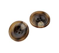 Boutons En Résine Bouton en résine à quatre yeux, 15/18/20/23/25mm, for artisanat, décoration de mariage, veste costume, manteau, coupe-vent, Cardigan, couture(Brown,23MM 5pcs)