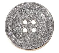 Boutons en résine Boutons métalliques ronds multicolores à 4 trous, 10 pièces, 15-25mm, accessoires for vêtements de costume for femmes(Silver,15mm)