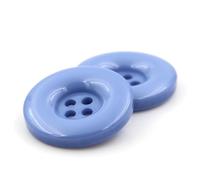 Boutons en résine Boutons ronds en résine plastique à 4 trous, boutons noirs et blancs adaptés la couture, Scrapbooking, bricolage(11 sky blue,15mm 54pcs)