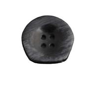 Boutons En Résine Veste coupe-vent en résine haut de gamme, 6 pièces, 15-43.0mm, quatre yeux, boutons semi-circulaires irréguliers, manteau, veste, vêtements(Black,43.0mm)
