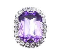 Boutons En Strass Boutons de couture rectangulaires en strass, 5 pièces, 25x33.0MM, quatre trous, accessoires décoratifs for vêtements, bricolage(Color 46)