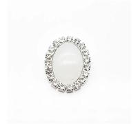 Boutons en Strass Boutons métalliques ovales en strass à dos plat, 10 pièces/ensemble, 20mm x 25mm, for Invitation de mariage, décoration couture, accessoires acrylique Pour la couture(Color 38)