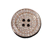 Boutons En Strass Lot de 10 boutons tendance à 4 trous avec strass et couverture complète for vêtements(Gold,20mm)