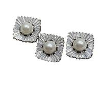 Boutons En Strass Lot de 5 boutons décoratifs en strass et zircon for manteau et pull en tweed for femme