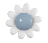 Boutons Fantaisie Fleur Marguerite 14mm Couleur aux Choix Lot de 6 (Bleu)