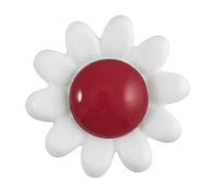 Boutons Fantaisie Fleur Marguerite 14mm Couleur aux Choix Lot de 6 (Rouge)