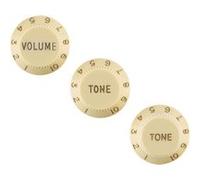 Strat Knobs, Aged White (Volume, Tone, Tone) (3) Lhed