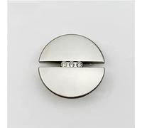 Boutons for la couture, 6 pièces bouton en métal diamant de mode 20mm/23mm/25mm boutons ronds costume manteau en cachemire bricolage couture décoration boucle(Silver White,20mm)