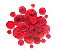 Boutons Galore Fire Engine Rouge Élégant Bouton en Plastique Durable, Multicolore