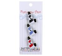 Boutons Galore Lighthouse élégant Bouton en Plastique Durable, Multicolore