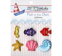 Boutons Galore Ocean Merveilles élégant Bouton en Plastique Durable, Multicolore