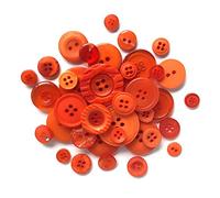 Boutons Galore Orange élégant Bouton en Plastique Durable, Multicolore