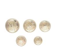 Boutons Lot de 15 boutons métalliques vintage style collège, cousus à la main, for costumes, manteaux, vêtements, badges dorés pour la Couture(16K Gold,18mm)