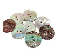 Boutons mercerie 10Pcs Natural Abalone Pearl Shell Buttons For Clothing Sewing Accessories Scrapbooking DIY Garment 2-Holes Round Button pour bricolage(25mm)