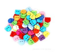 Boutons Mercerie 50-100PCS Random Mixed Decorative Buttons Lovely Conveyance Double Holes Mix Sewing Wooden Plastic Buttons Flatblck Scrapbooking(13mmX13mm 50pcs)
