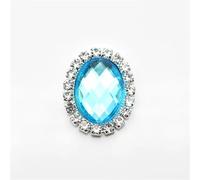 Boutons Mercerie Boutons métalliques ovales en strass à dos plat, 10 pièces/ensemble, 20mm x 25mm, for Invitation de mariage, décoration de couture, accessoires en acrylique(Color 28)