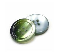 Boutons Mercerie Lot de 10 boutons en résine à 4 trous, dégradé de couleurs, accessoires de couture, bricolage, vêtements, manteau, costume, pull, 15 mm(Green,23mm)