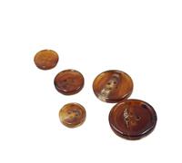 Boutons Mercerie Lot de 10 boutons ronds à quatre trous en corne naturelle for vêtements, pulls, manteaux, couture, décorations vintage, accessoires bricolage pour bricolage(Light brown,20mm)