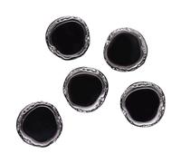 Boutons Mercerie Lot de 5 boutons métalliques irréguliers en résine for manteaux, chemises, pulls, vêtements, décoratifs à coudre la main(Silver,21mm)