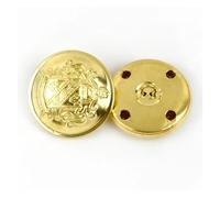 Boutons Mercerie Meetee Lot De 10 Boutons Métalliques Rétro Creux En Cuivre For Veste, 12 À 30 Mm, For Décoration Vêtements, Boucle, Accessoire Couture(B3-13-Gold,23mm)