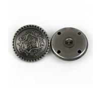 Boutons Mercerie Meetee Lot De 10 Boutons Métalliques Rétro Creux En Cuivre For Veste, 12 À 30 Mm, For Décoration De Vêtements, Boucle, Accessoire De Couture(B3-15-Black,23mm)