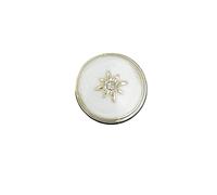 Boutons Mercerie White Buttons For Clothing Korean Coat Knitted Sweater Decorative Buttons Beautiful Metal Rhinestone Buttons For Sewing(15mm-10pcs)
